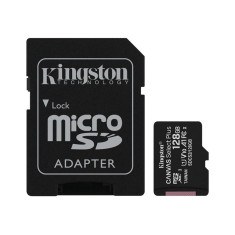 Tarjeta de Memoria Flash microSDXC Kingston Canvas Select Plus de 128GB, UHS-I con adaptador SD